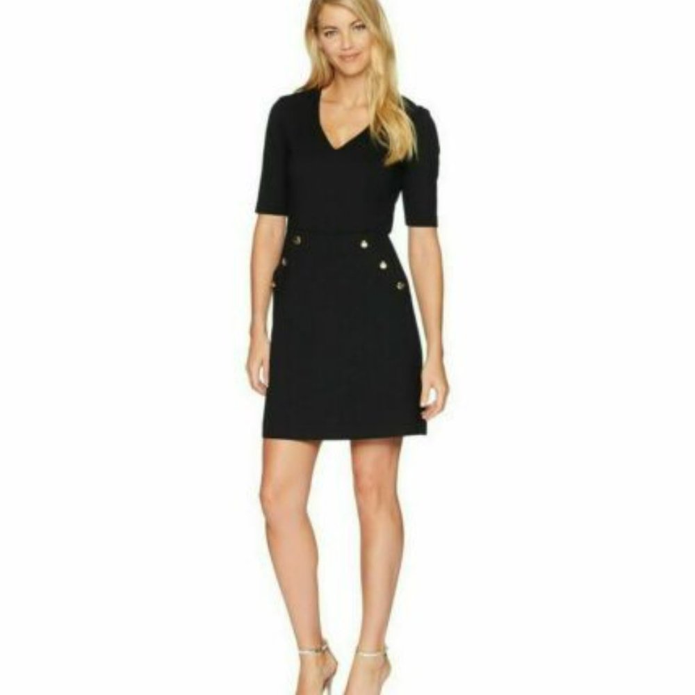 NWTTrina Turk Women's Valentia Fit & Flare Dress - Black - Size 6